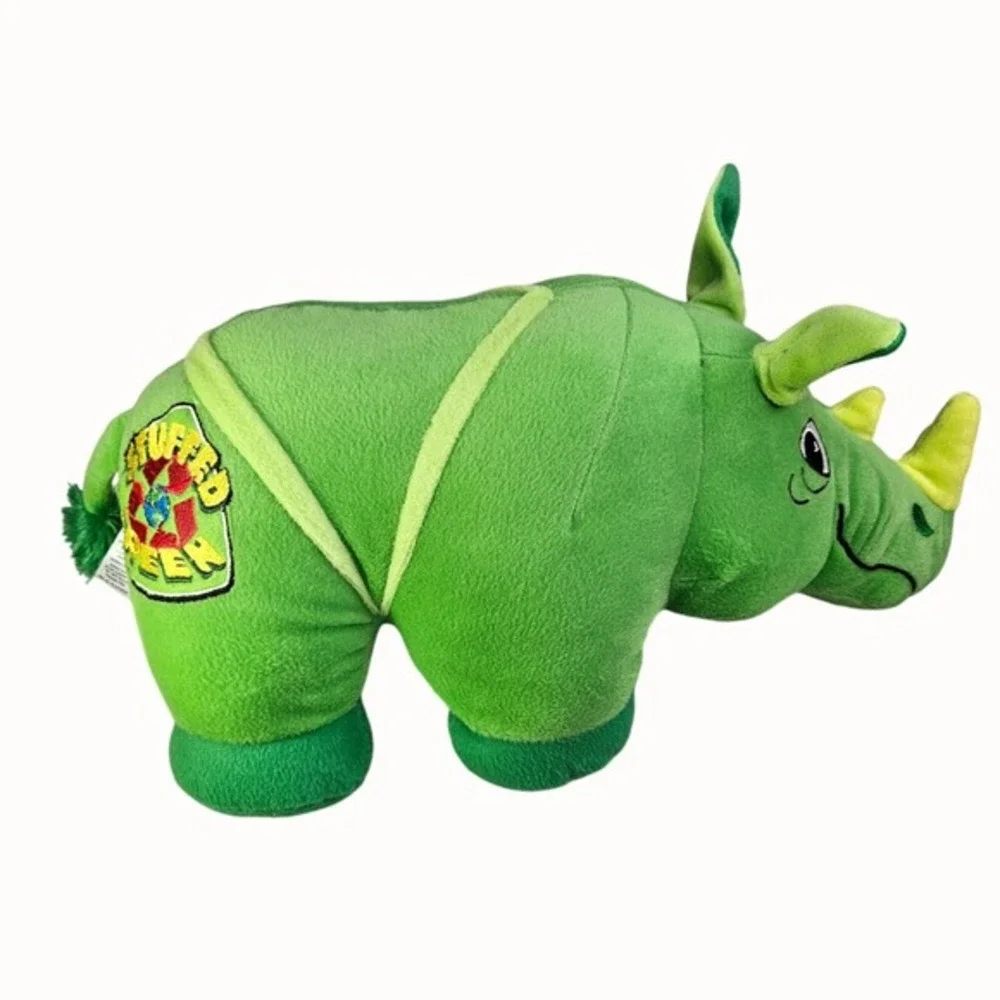 Rhino Rhinoceros Plush Stuffed Animal Green Plushie Toy 17 Inch Sugar Loaf‎